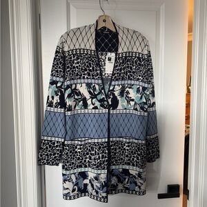 BNWT Olsen Germany long single button knit cardigan jacket